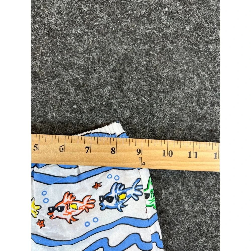 Vintage 90s Little by Little Baby Shorts 12 Months Cotton Fish Sunglasses Surf